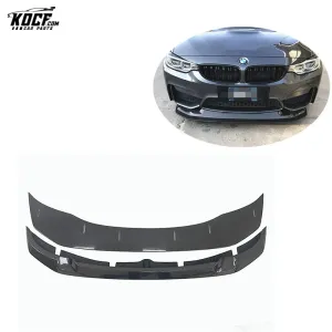 2PCS/SET GTS style carbon fiber front bumper lip splitter for BMW F80 M3 F82 M4 15-19