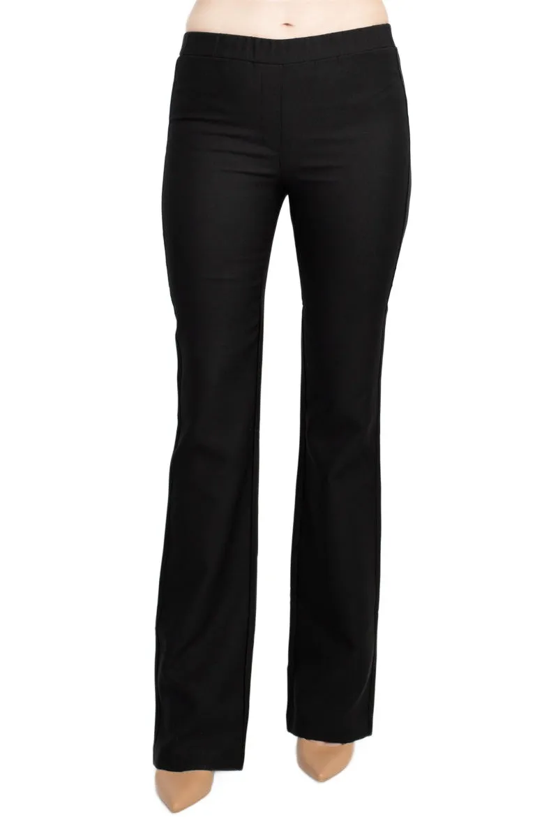 Alberto Makali Mid Banded Waist Straight Crepe Pant