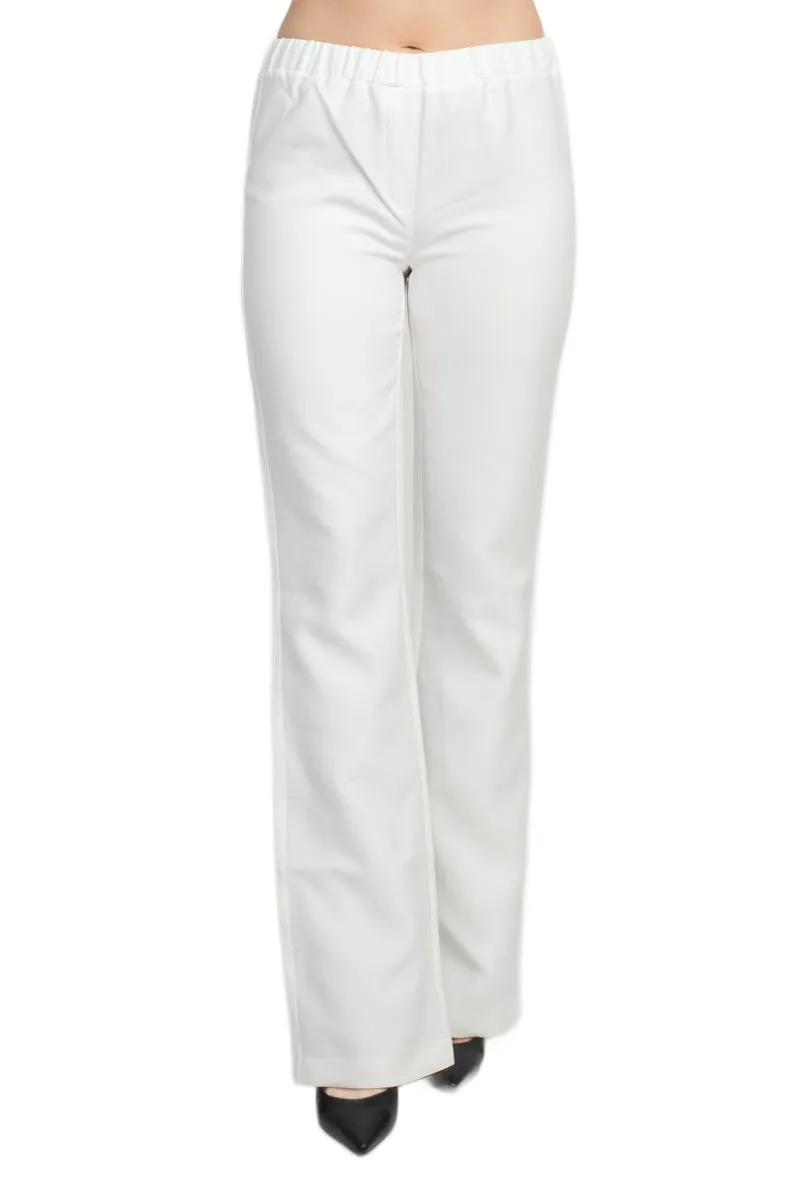 Alberto Makali Mid Banded Waist Straight Crepe Pant