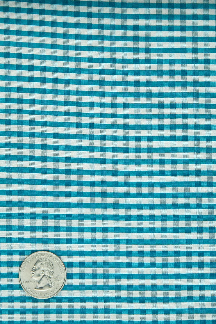 Algiers Blue Gingham Shantung 633 Fabrics