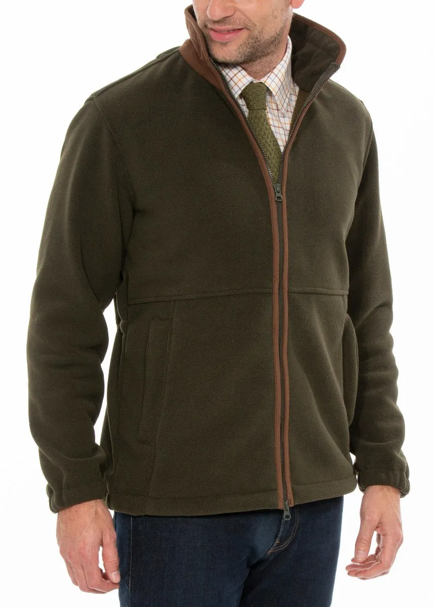 Aylsham Men's Fleece Jacket In Green - Regular Fit