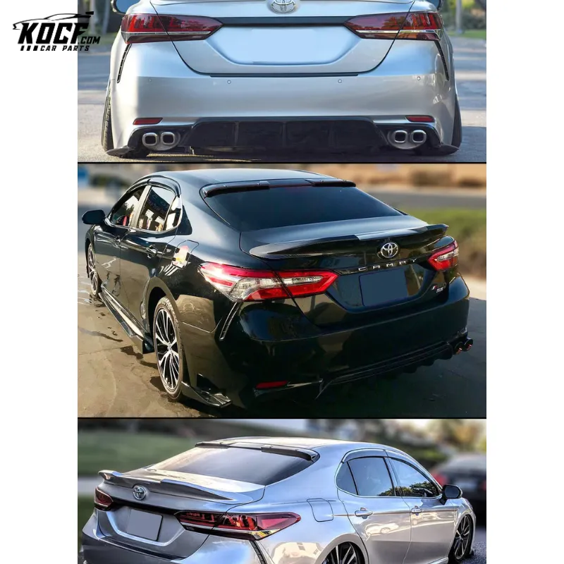 Black Curved Rear Window Windshield Visor Roof Spoiler for 8th Generation Toyota Camry 2018-2024 - VIP Price Free Shipping Item