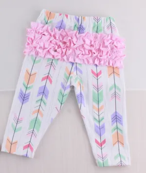 Brooklynn Boho Pastel Arrow Ruffle Bum Pants