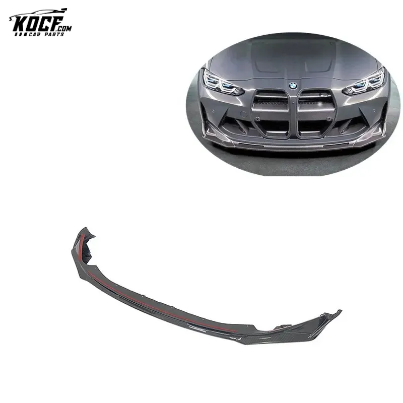 Carbon fiber Front lip 3-PC VOR style front splitter bumper lip for BMW G80 G82 G83 M3 M4 2021 