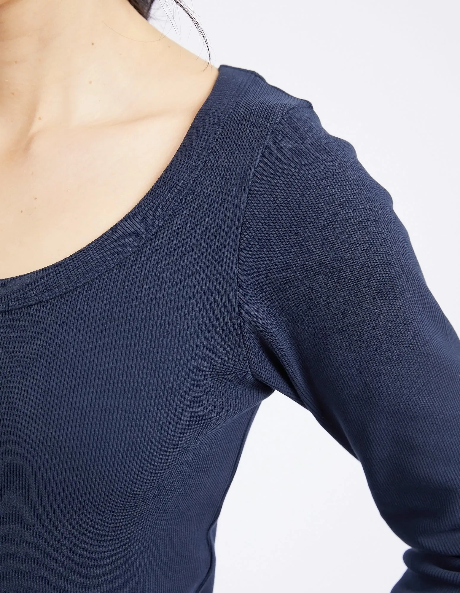 Crystal Rib Long Sleeve Dark Sapphire