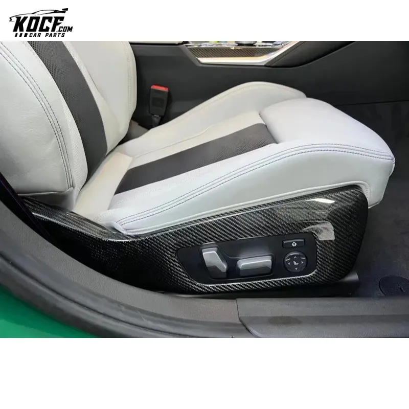 Dry Carbon Fiber interior trim side seat trim frame For BMW G80 M3 G82 M4