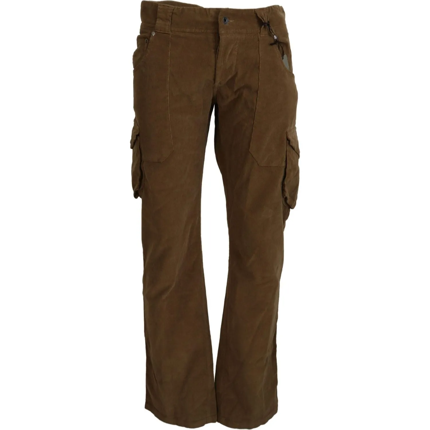 Ermanno Scervino Chic Brown Corduroy Cargo Pants