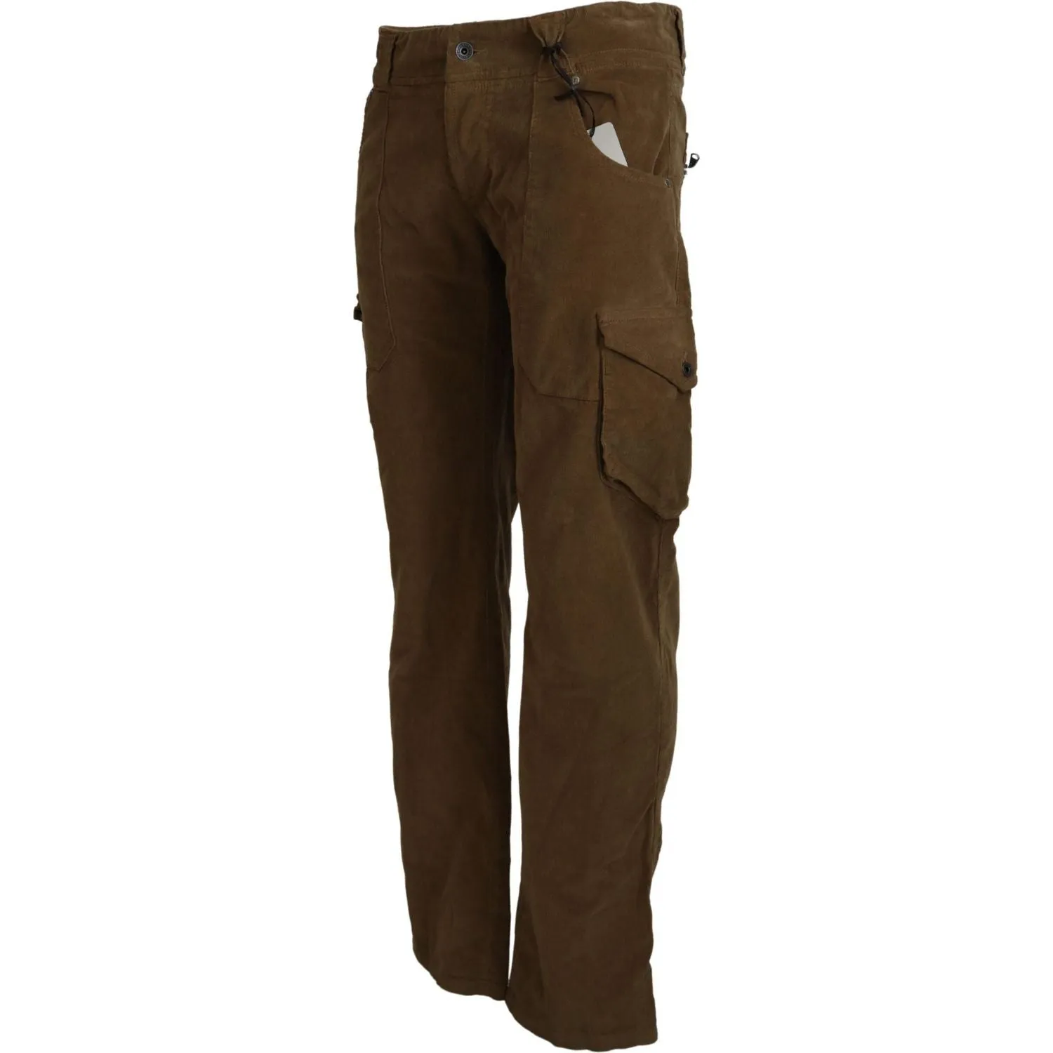 Ermanno Scervino Chic Brown Corduroy Cargo Pants