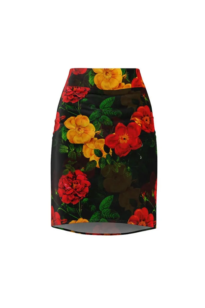 Floral  Women's Pencil Skirt