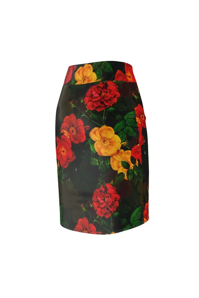 Floral  Women's Pencil Skirt