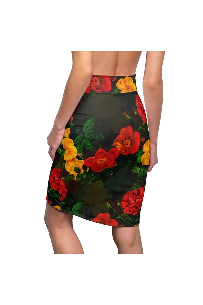 Floral  Women's Pencil Skirt