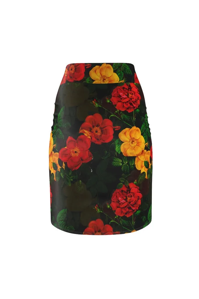 Floral  Women's Pencil Skirt