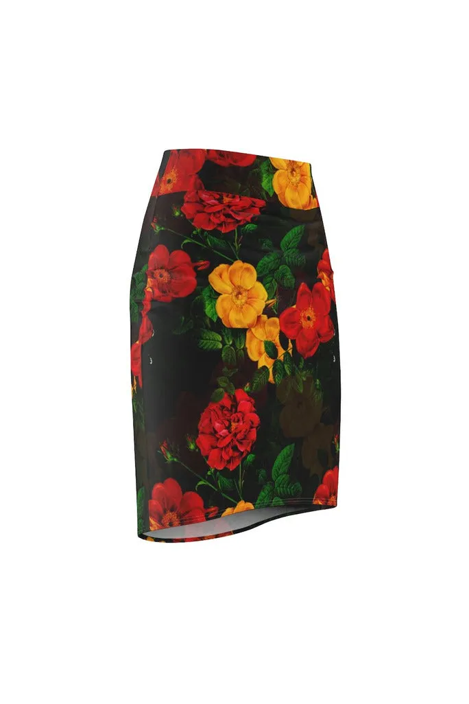 Floral  Women's Pencil Skirt