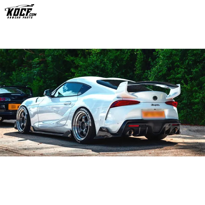 For 2019-20 Toyota Supra A90 mk5 Carbon Fiber Rear Diffuser With Rear Spats Side Spliter