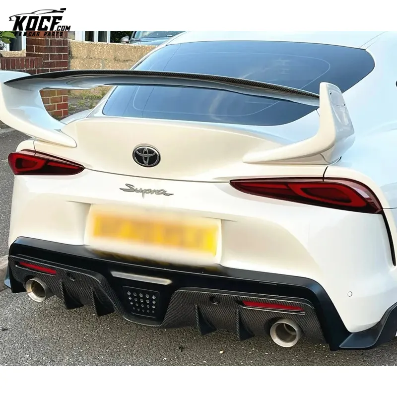 For 2019-20 Toyota Supra A90 mk5 Carbon Fiber Rear Diffuser With Rear Spats Side Spliter