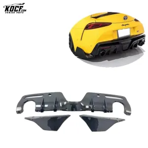 For 2019-20 Toyota Supra A90 mk5 Carbon Fiber Rear Diffuser With Rear Spats Side Spliter