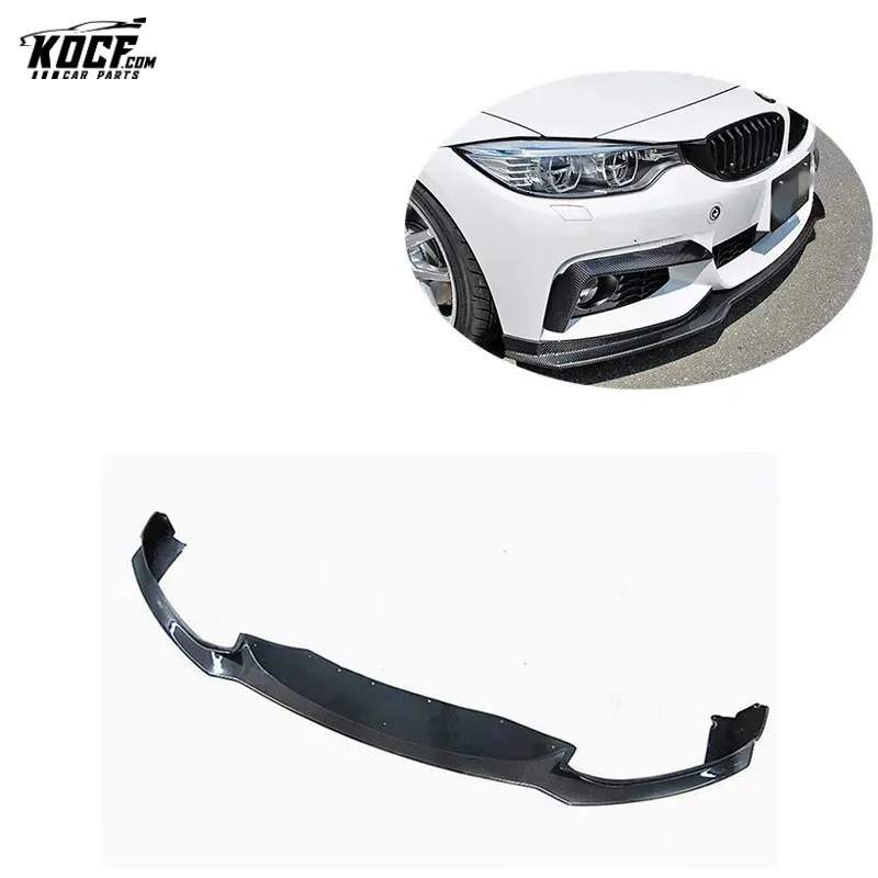 For BMW F32 F33 F36 425i 435i 440i M Tech Carbon Fiber Front Bumper Lip ENDCC style