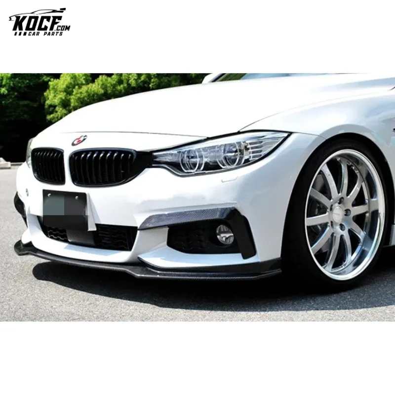 For BMW F32 F33 F36 425i 435i 440i M Tech Carbon Fiber Front Bumper Lip ENDCC style