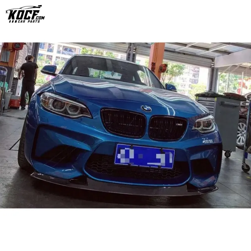 For BMW F87 M2 Carbon Fiber Front bumper Lip Splitter Spoiler GTS style 16-18