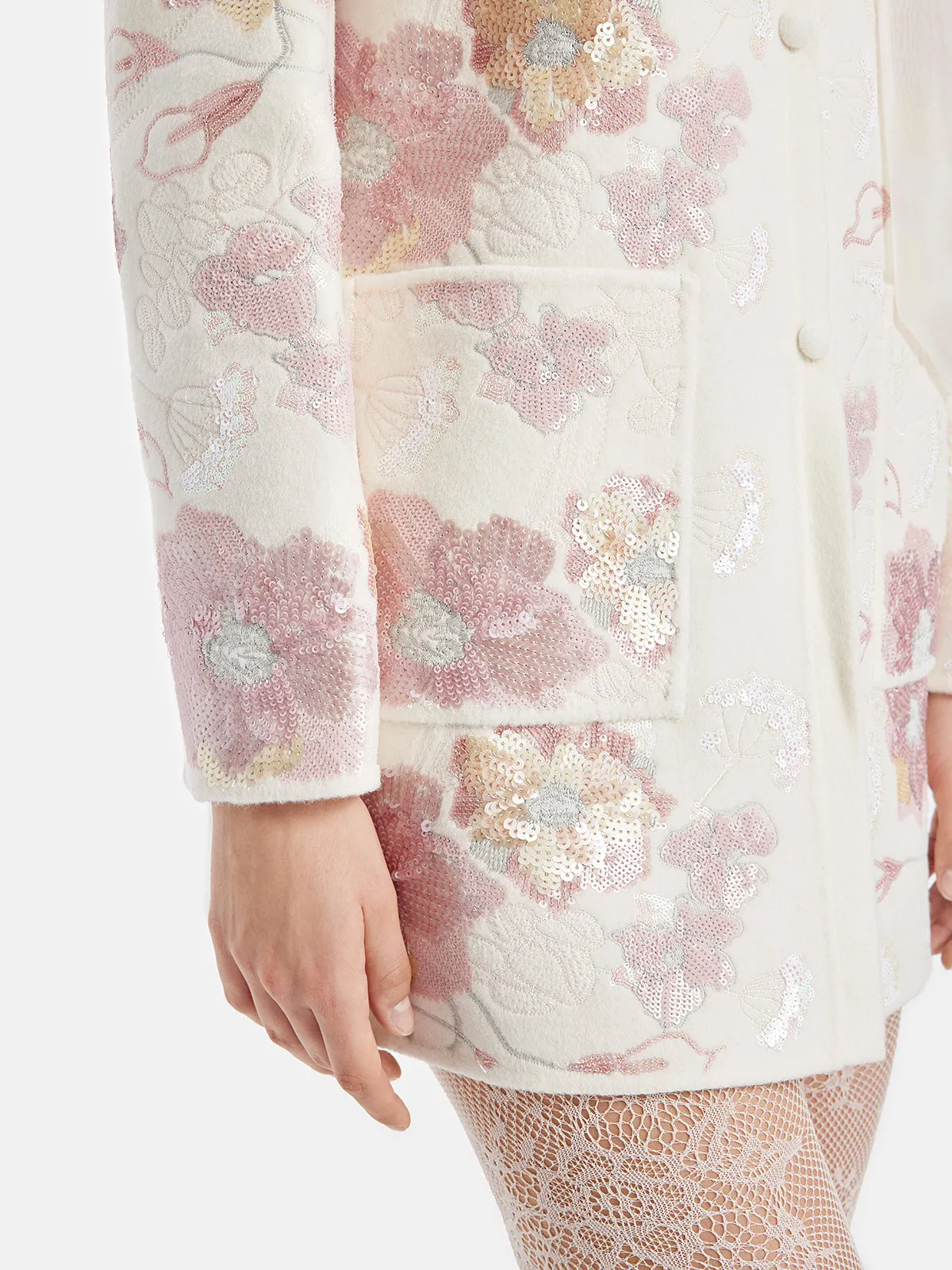 French Embroidered Satin Jacket