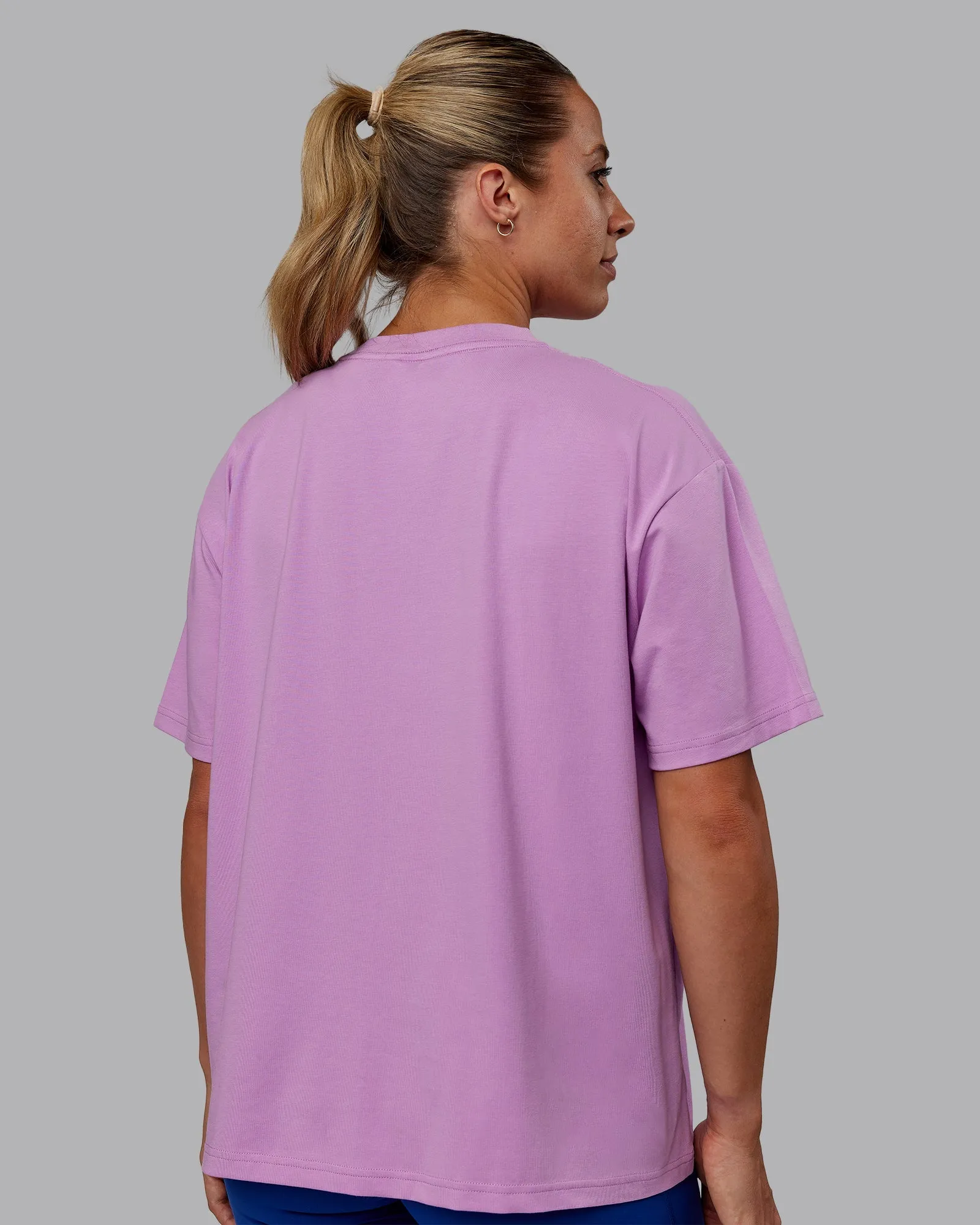 Go-To FLXCotton Oversized Tee - Light Violet-White