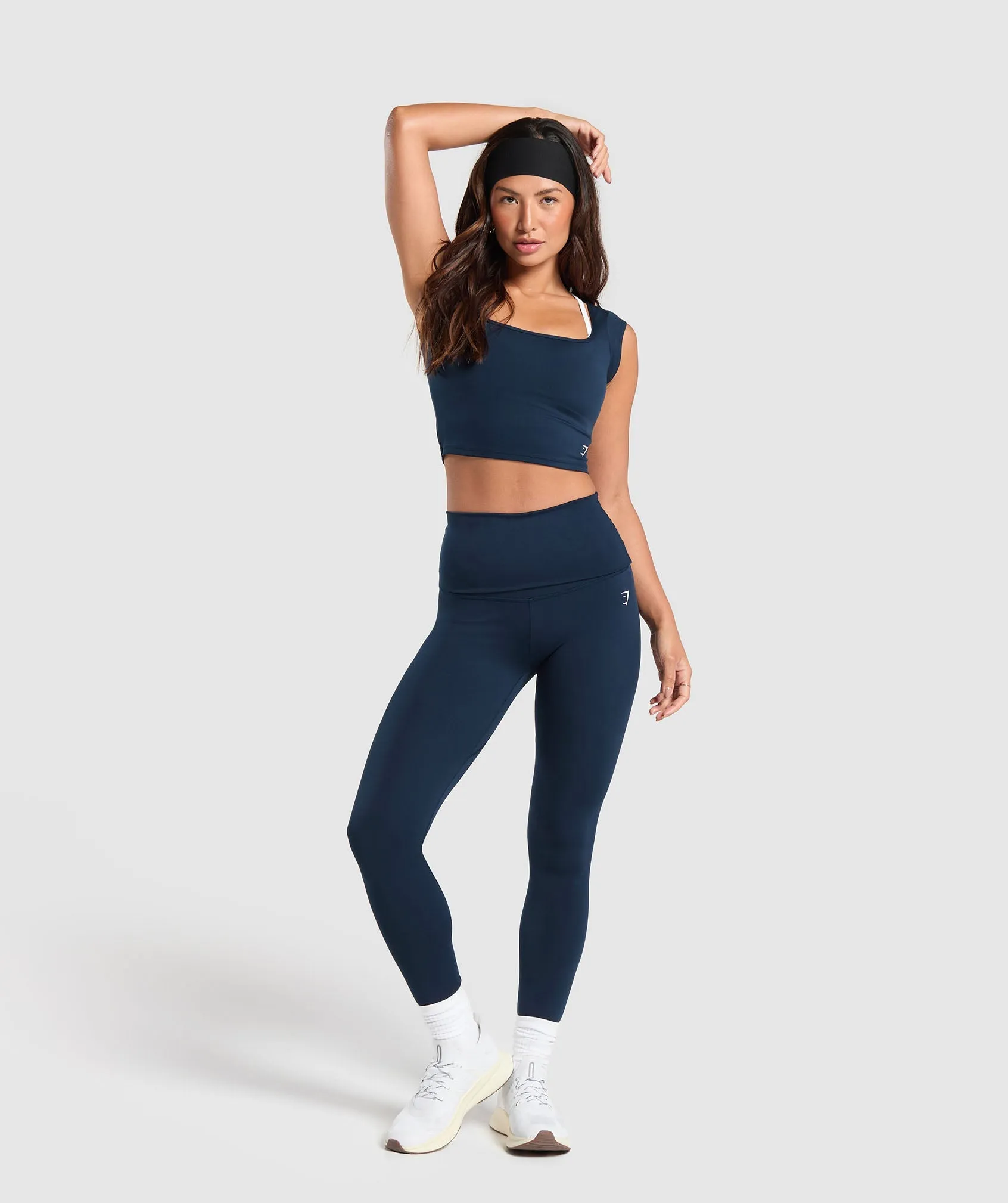 Gymshark Everyday Foldover Leggings - Navy