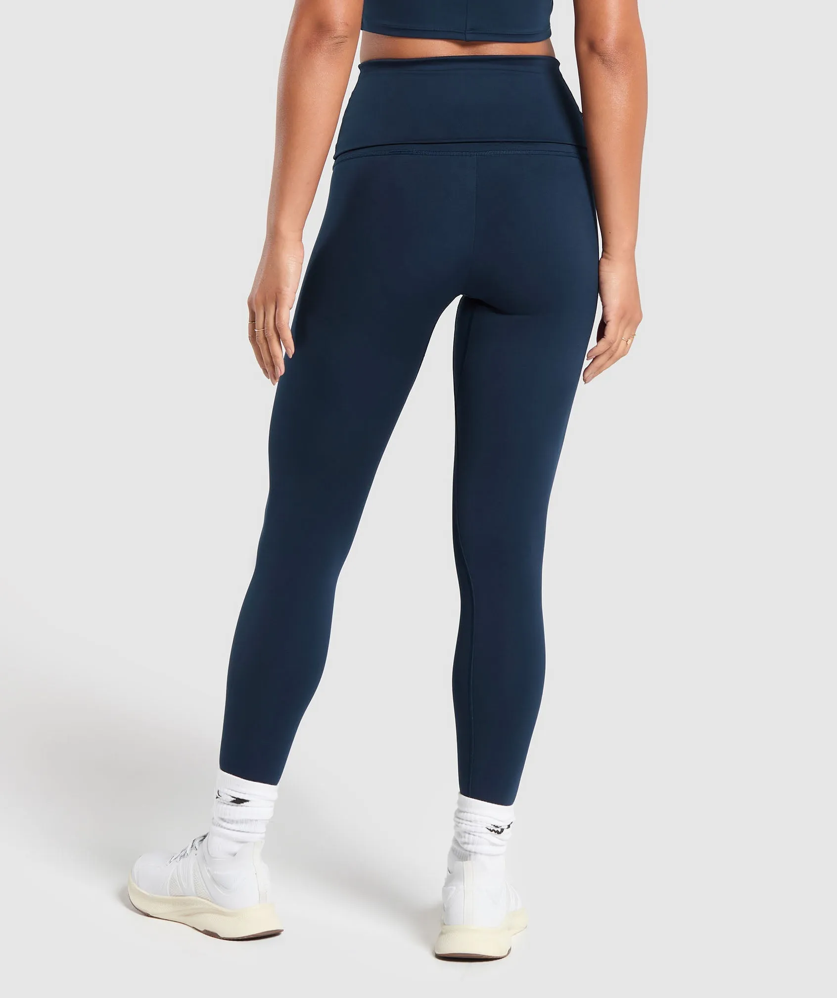 Gymshark Everyday Foldover Leggings - Navy