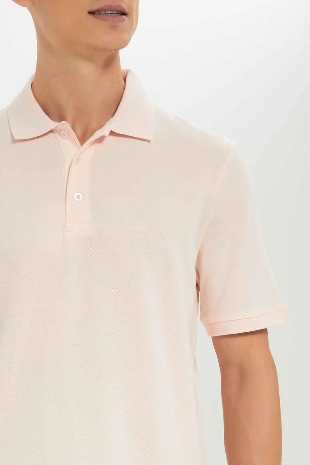 Men Pink Polo Shirt