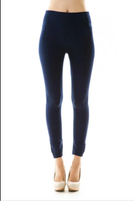 Navy Fleece Line Leggings