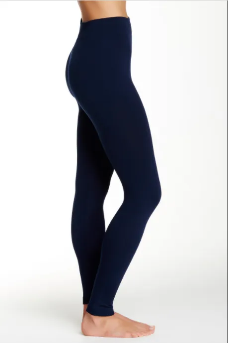 Navy Fleece Line Leggings