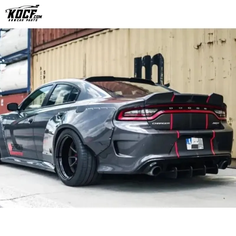 NEW! SK Style Carbon Fiber Rear Trunk Spoiler Wing Dack Tail Wing Fit For Dodge Charger SRT- Hellcat 15-21