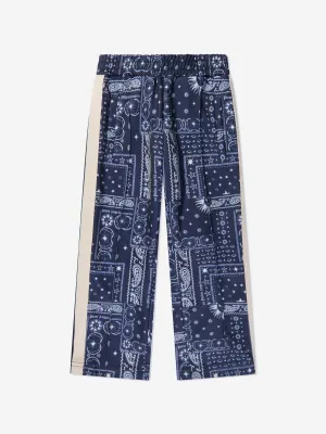 Palm Angels Boys Astrology Print Track Pants in Navy