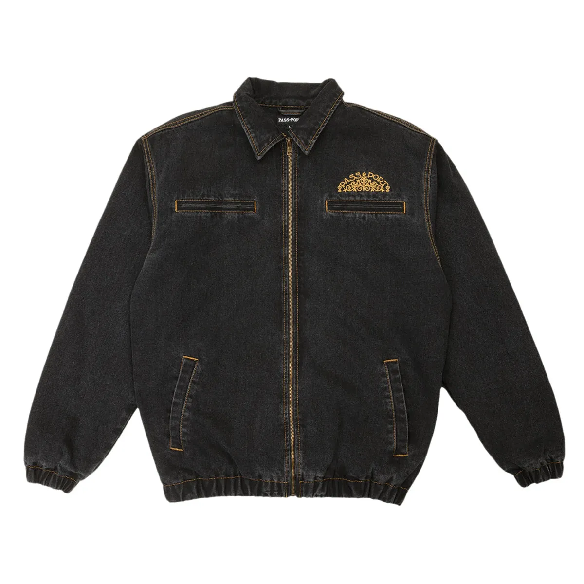 Pass~Port - Vineyard Birds Denim Delivery Jacket Washed Black