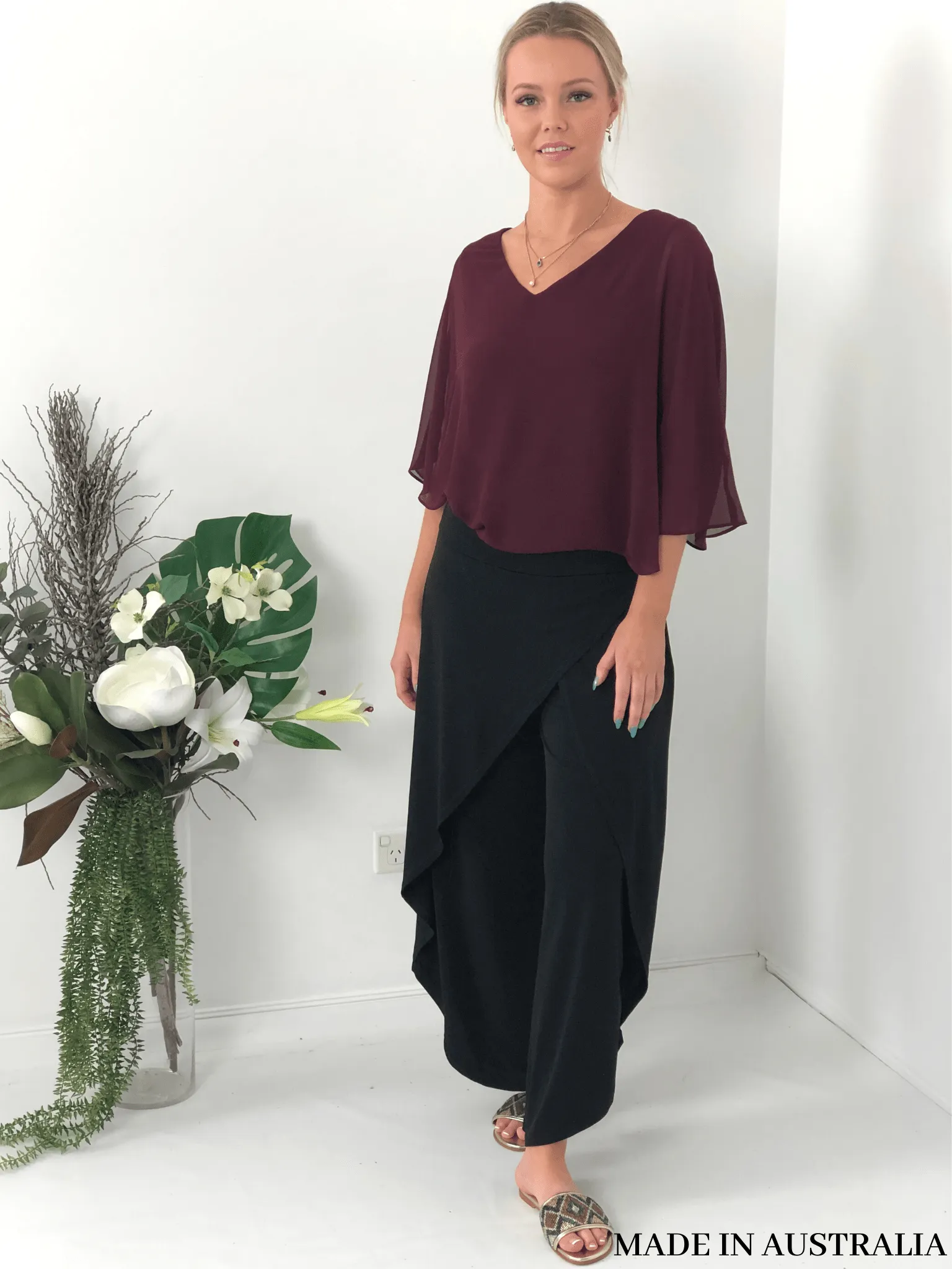 Pyrmont Black Layered Pants