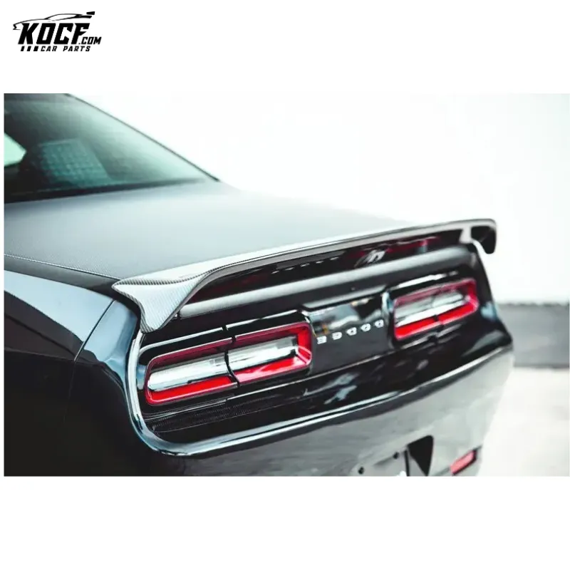 Roof Visor Wing Carbon Fiber SRT Hellcat Red eye Style Rear Trunk Spoiler Body Kit Fit For 2015 - 2021 Dodge Challenger