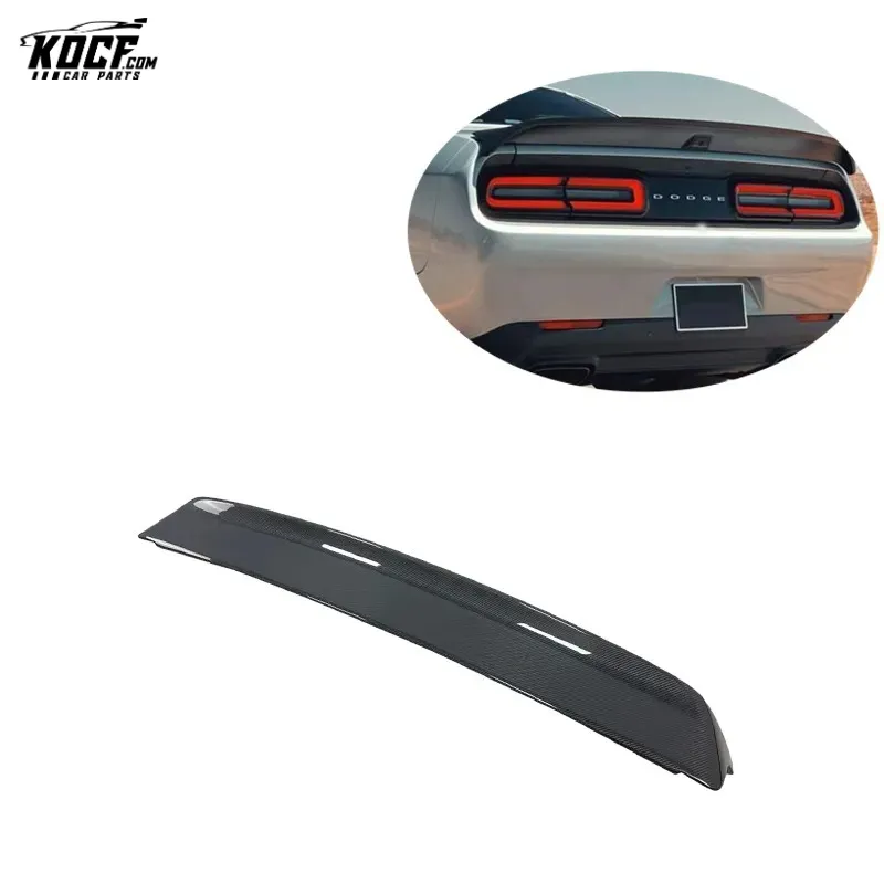 Roof Visor Wing Carbon Fiber SRT Hellcat Red eye Style Rear Trunk Spoiler Body Kit Fit For 2015 - 2021 Dodge Challenger