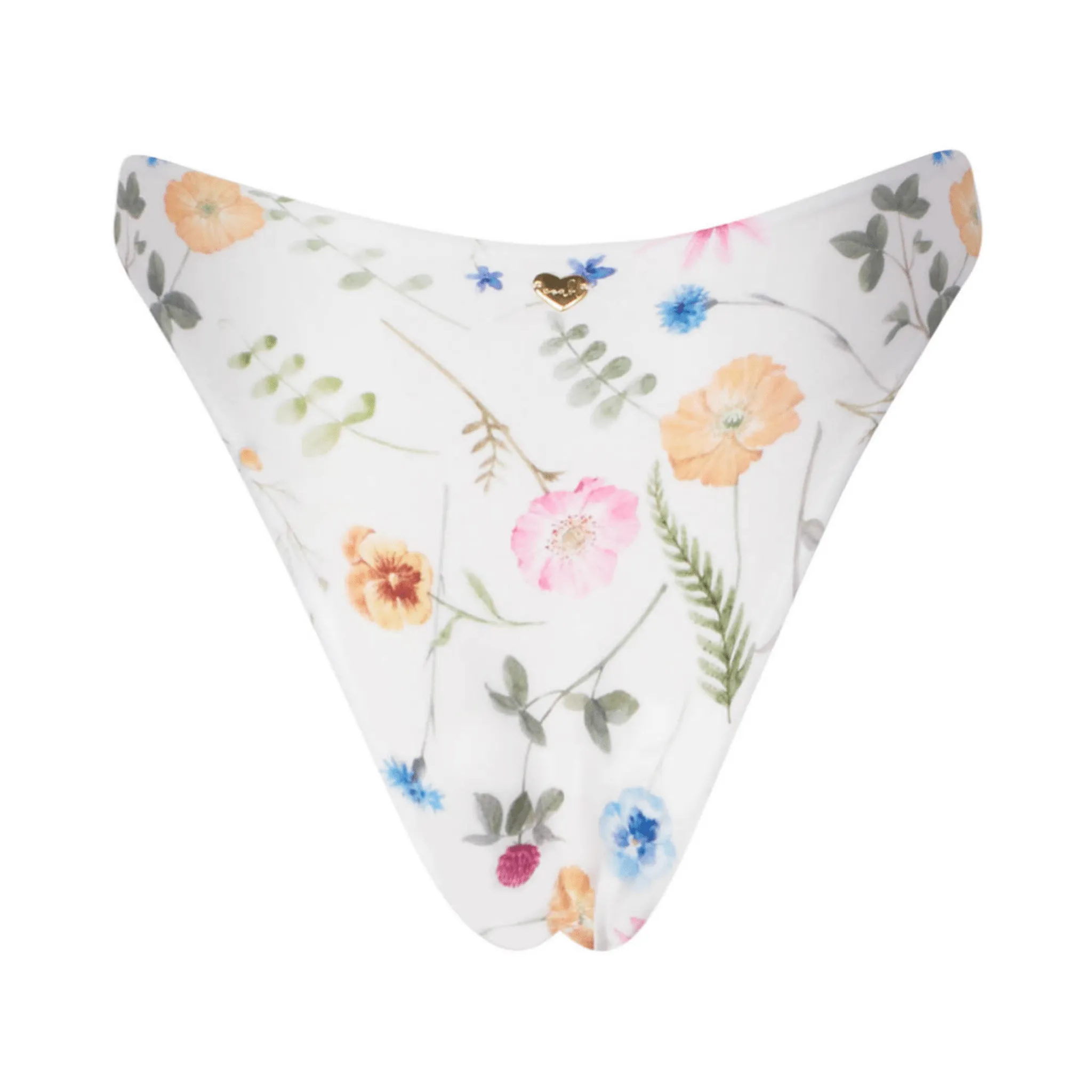 Sarah V-Cut White Floral Bottom