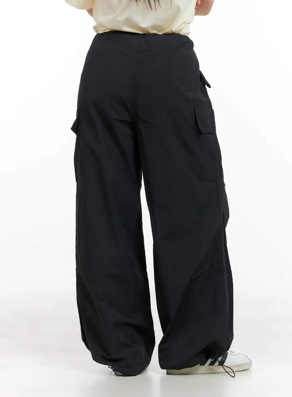 Solid Cargo Chic Nylon Pants CL422