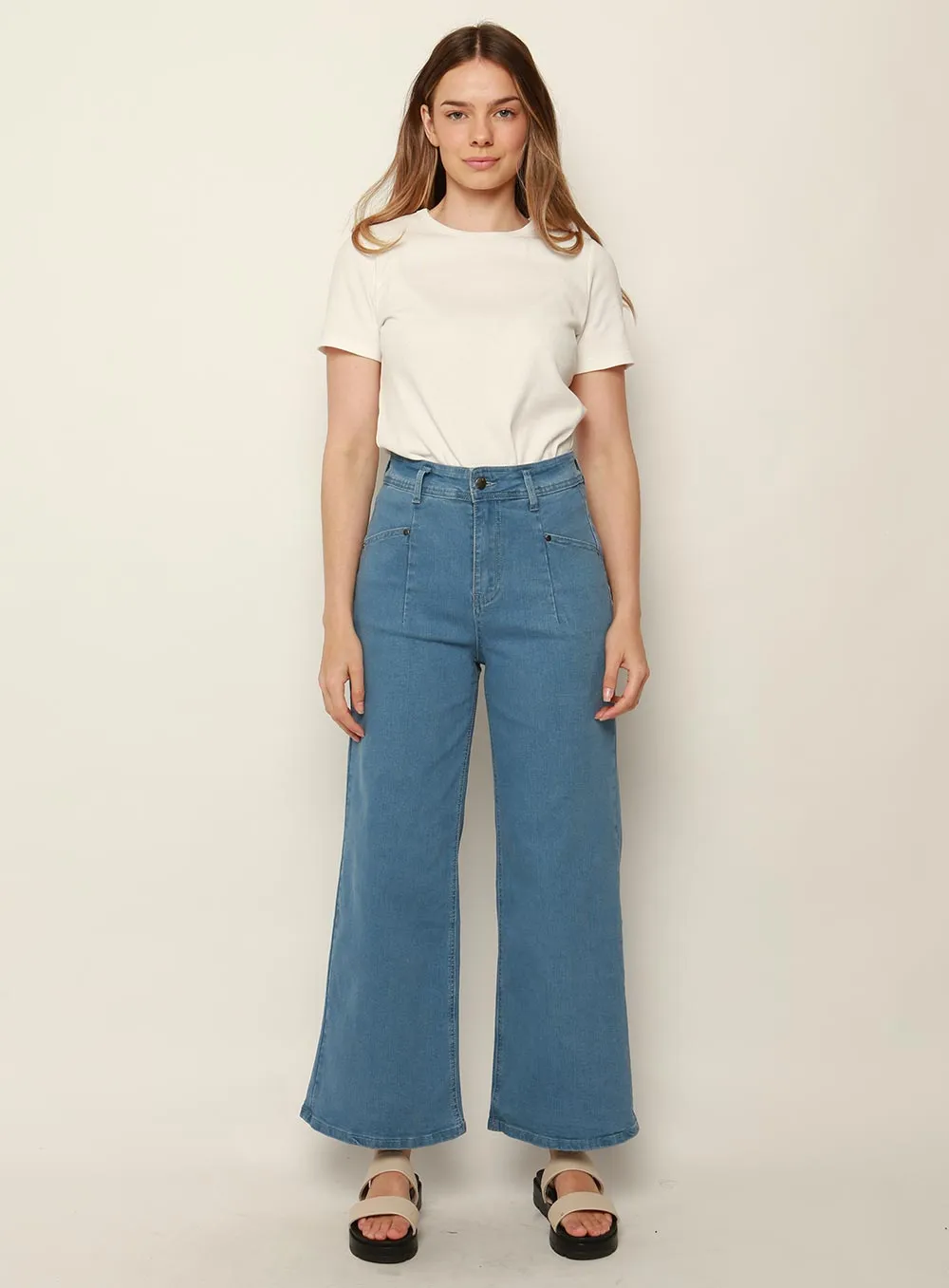 Stassy Wide Leg Pant-LIGHT BLUE