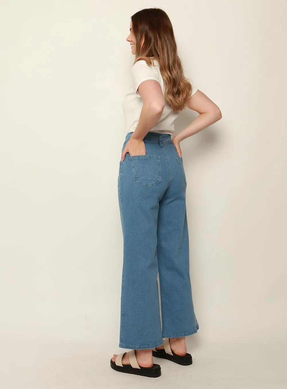 Stassy Wide Leg Pant-LIGHT BLUE