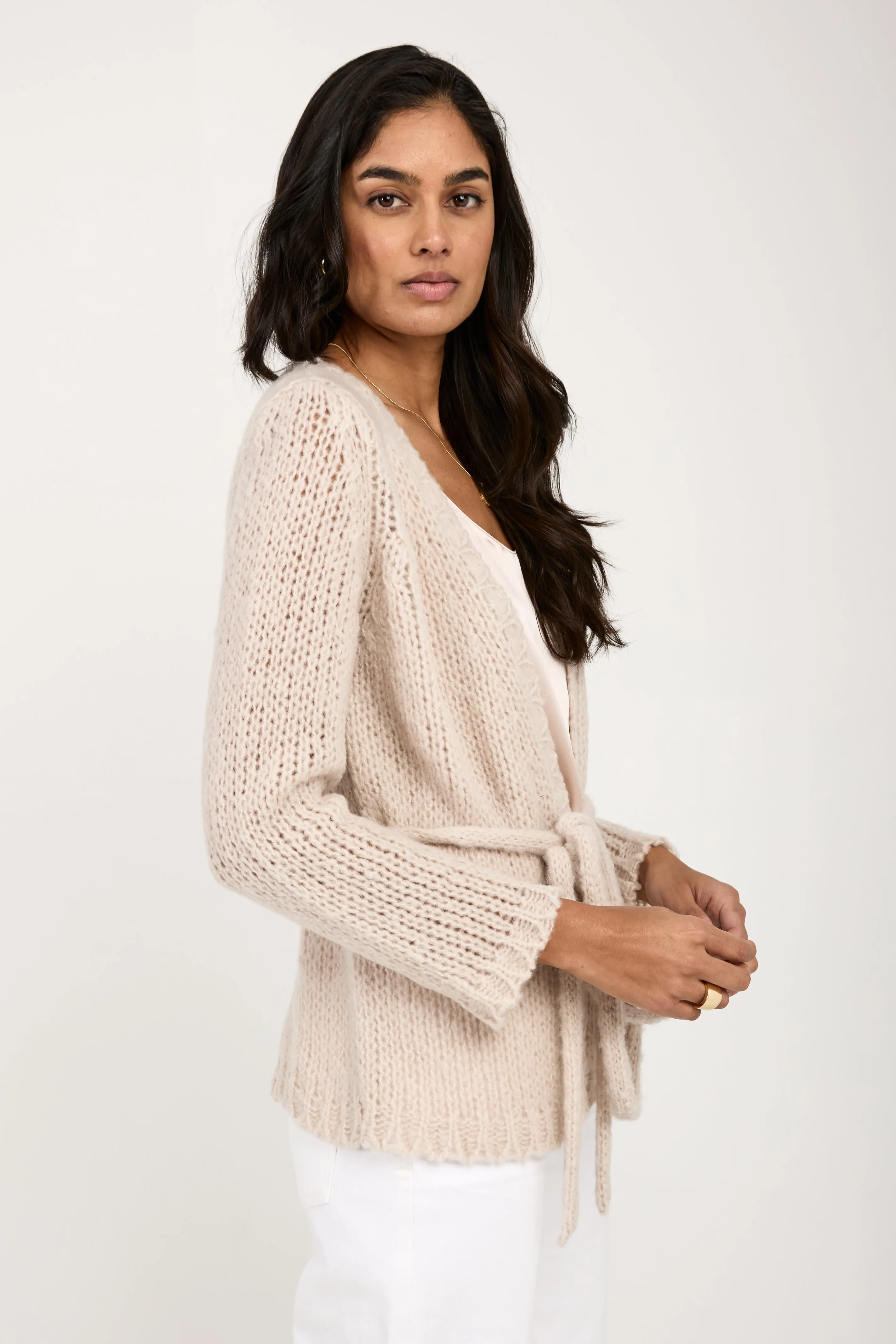 Super Airy Cashmere Cardigan in Sable