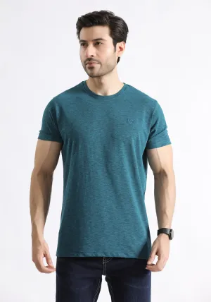 Teal Chain Yarn Basic Tee