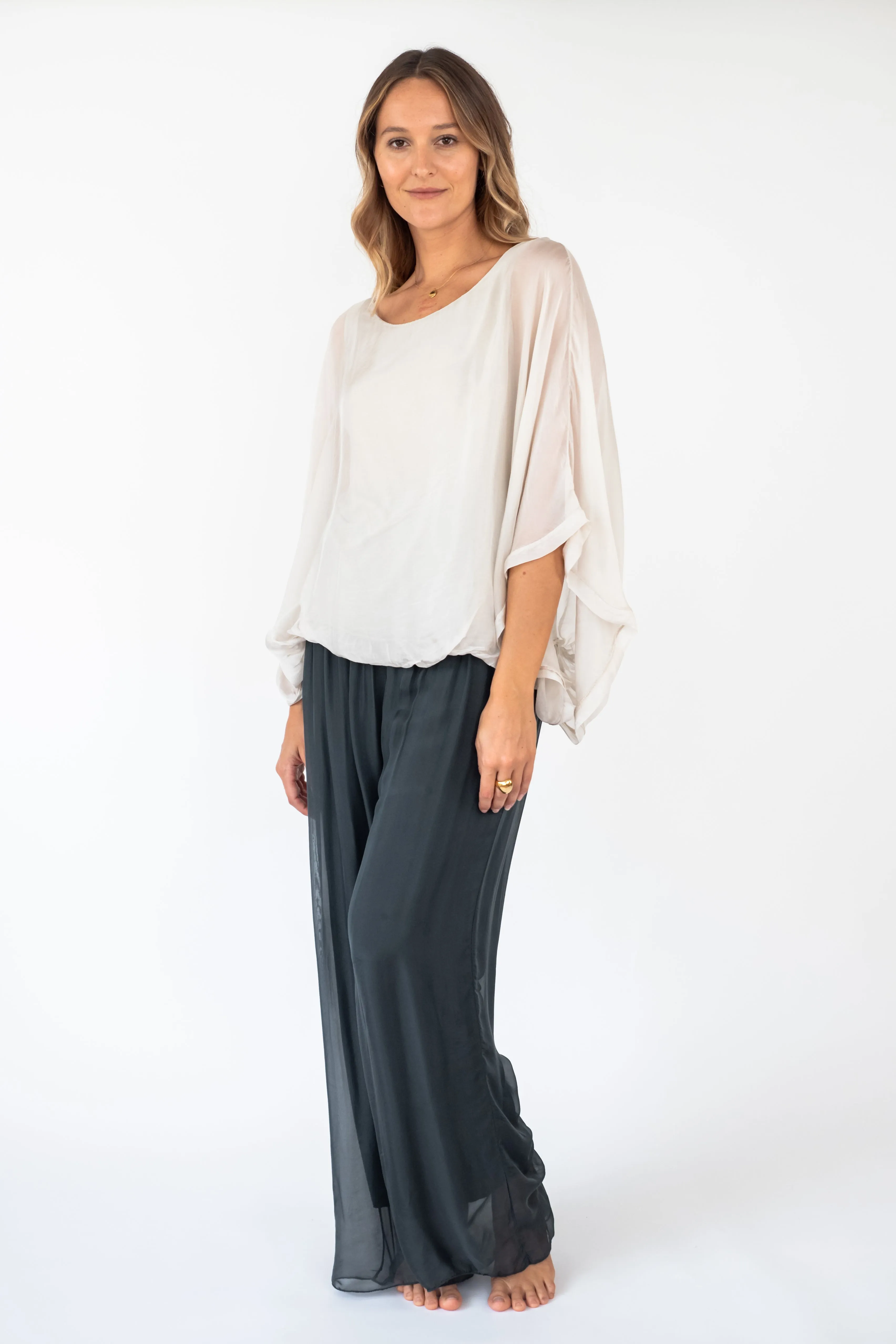 The NAPILI Silk Palazzo Pants