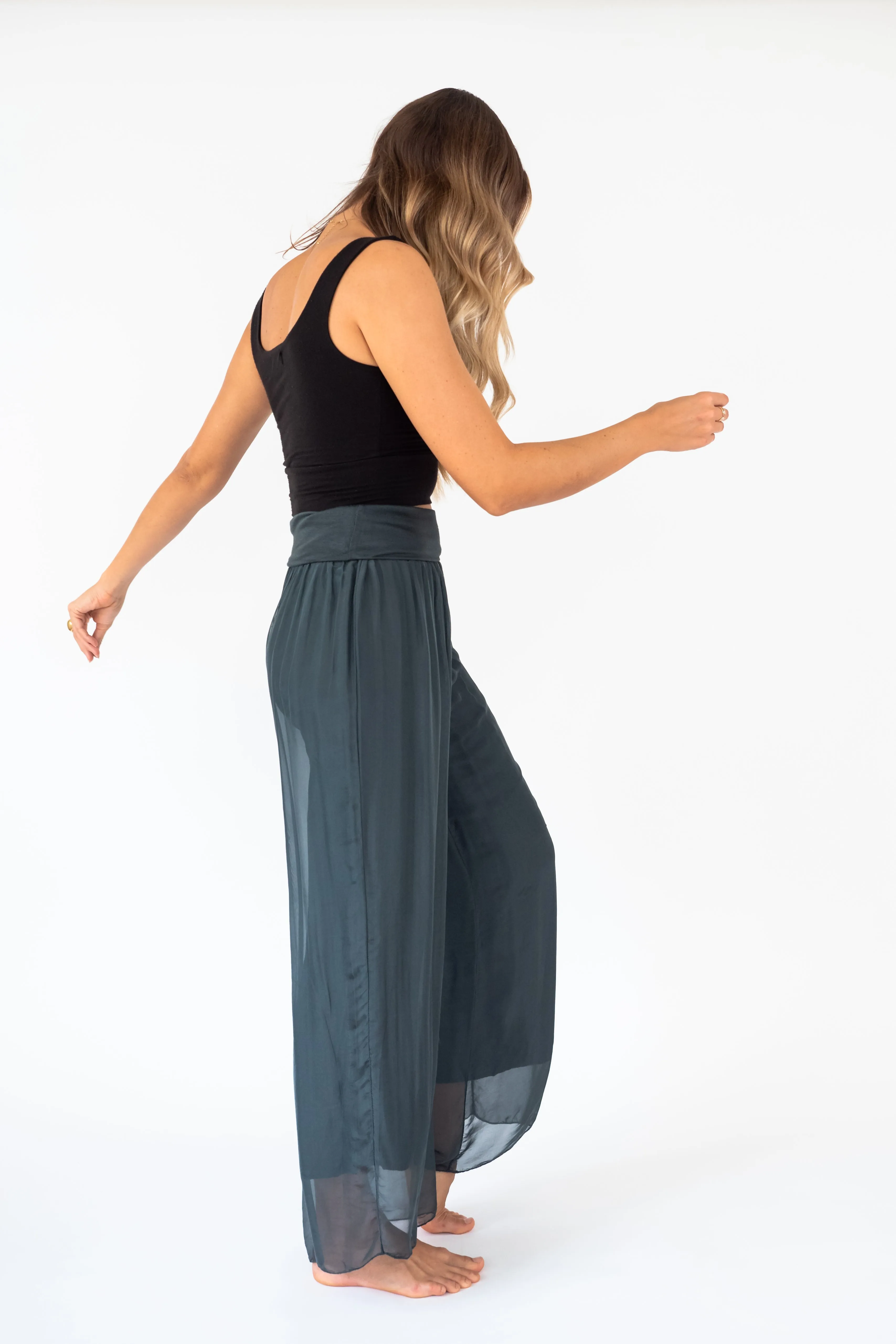 The NAPILI Silk Palazzo Pants