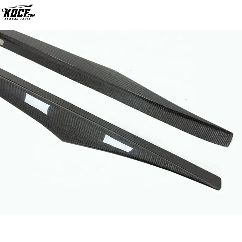 Vor style Carbon Fiber Side Skirts Extensions Add-on for BMW M6 F06 F12 F13