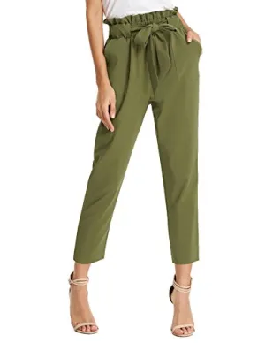 Wish Me Well Army Green Cropped Pants with Pockets