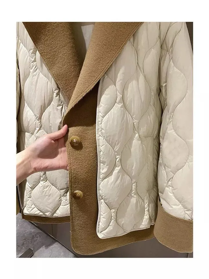 Women's Blazer Style Jacket. Cotton filling. Large size women's jacket